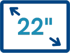 Przekątna 22-cale