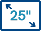 Przekątna 25-cali