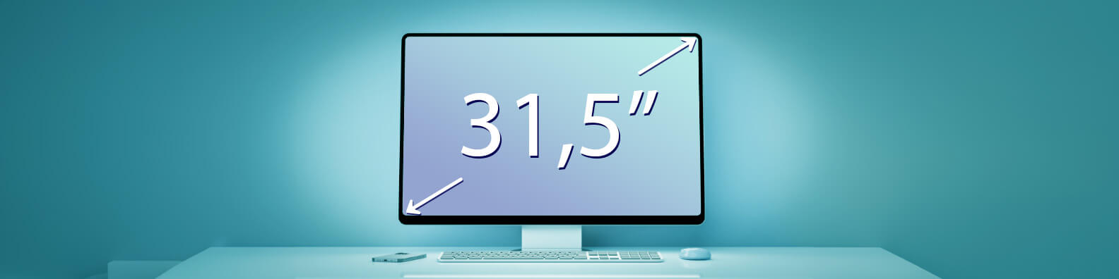 Przekątna 31,5 cala