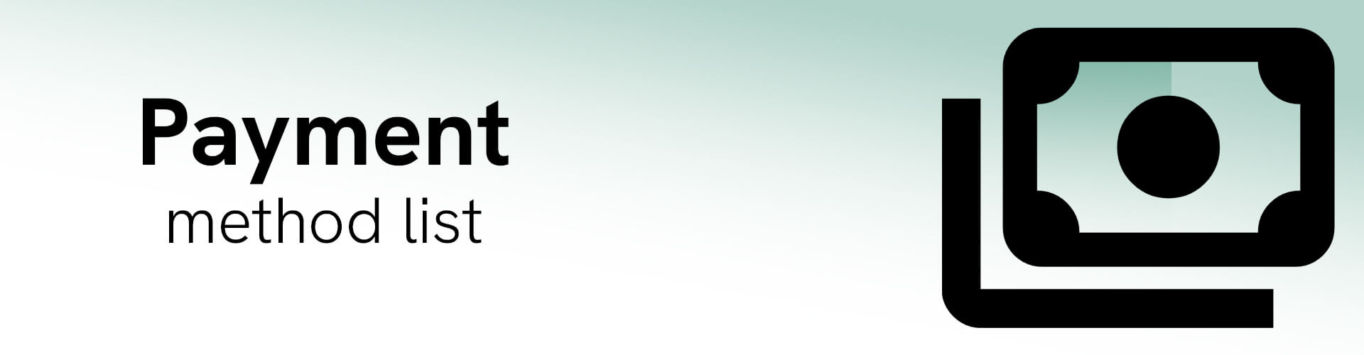Payment methods banner