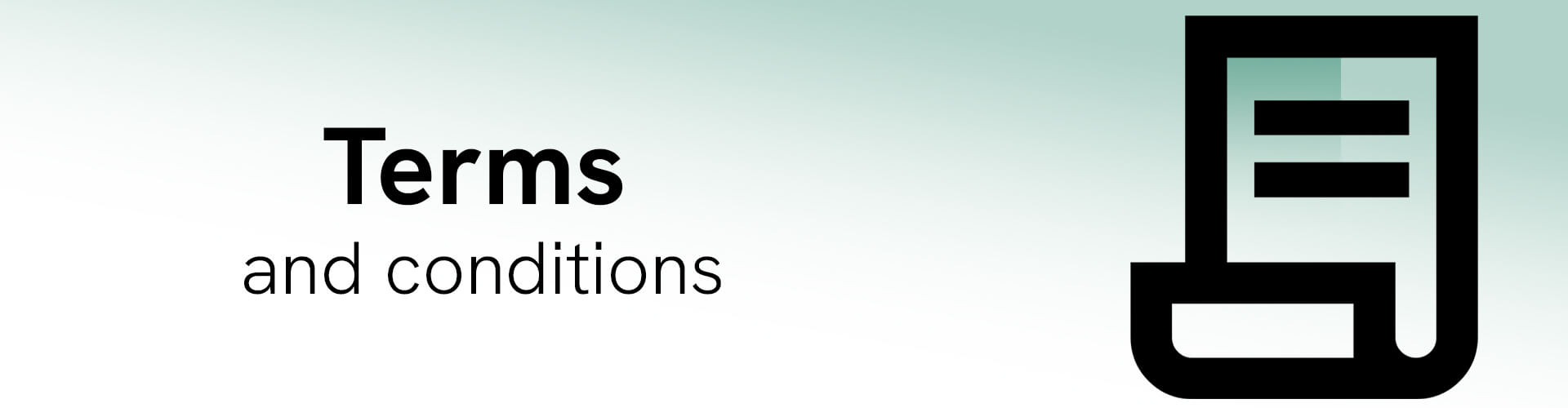 Terms and conditions